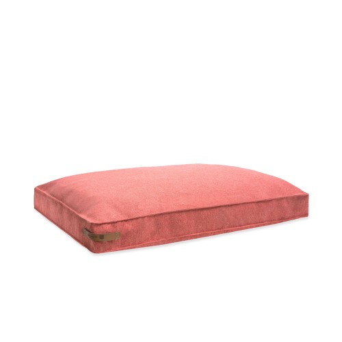 grand coussin chien corail